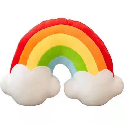 China New Rainbow Car Neck Pillow Soft Head Cartoon Nap Cute Car Nap Waist Pillow Supplies for sale