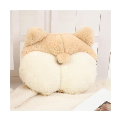 China Soft Corgi Animal Soft Paper Towel Car Cute Plush Toys Creative Car Tissue Box for sale