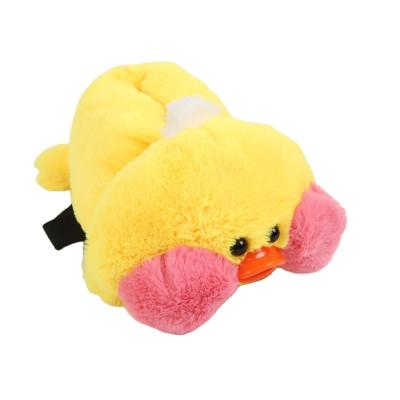 China Yellow Soft Household Duck Doll Box Plush Animal Cloth Crate Cover for Home and Car for sale