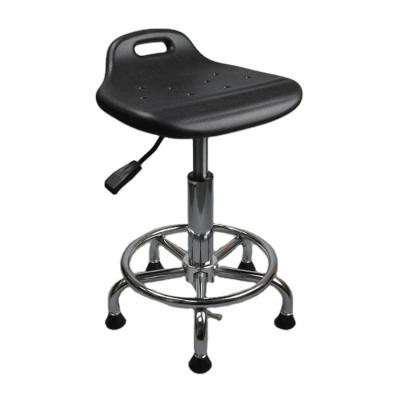 China Durable Adjustable Height Rotating PU Spar Chair Height Adjustable Water Proof ESD Lab Rolling Stool for sale