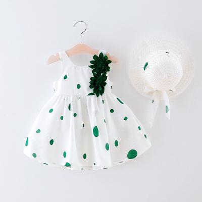 China Mysweeby Factory Baby Summer Kid Clothes Breathable Cute Baby Dress Princess Dress Casual Baby Dresses With Hat for sale