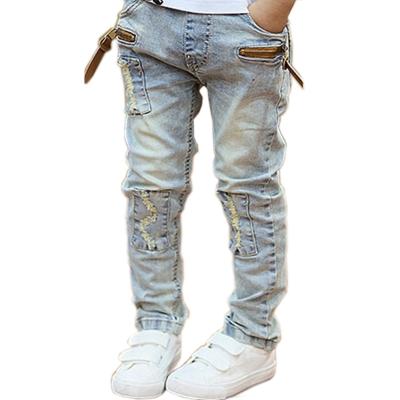 China Breathable 4-13 Years Kids Fashion Clothes Classic Denim Clothing Baby Boy Long Pants Casual Bowboy Kids Boys Jeans Pants for sale