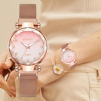 China Luxury Drop S YW38 Clock Rose Gold Female Wristwatches Fashion Women Watch DIVER Gradient Color Magnet Ladies Wristwatch Dress Quartz for sale