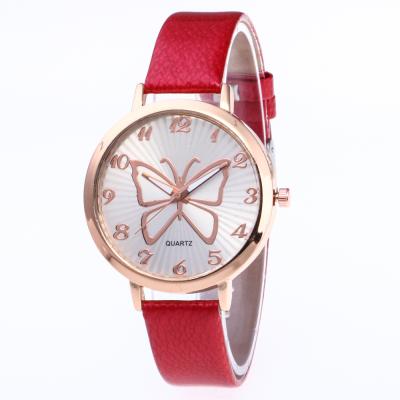 China Popular Geneva Watch BD0913 Fashion Temperature Change Butterfly Color Women Quartz Watches in Sunshine for Lady Students with PU Leather Strap for sale