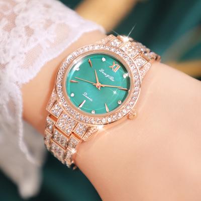 China Automatic Date Women Watches Diamond Gold Ladies Wrist Watches Luxury Brand Rhinestone Bracelet Watches Relogio Female Femi 83189 for sale