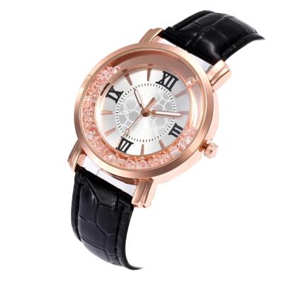 China Hot Luxury Brand Geneva Watch 2021 Popular Quartz Watch Women Fashion Number Leather Black Casual Watch for sale