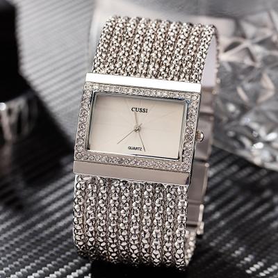 China Women Gold Silver Strap Waterproof Watch for sale