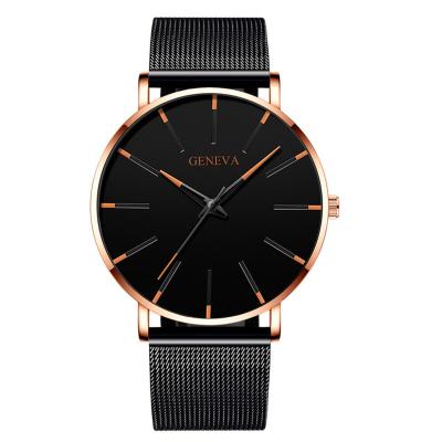 China Fashion non-specific ultra-thin mesh band luxury men watch simple analog wristwatch men's business casual dress quartz stainless steel FD038 for sale