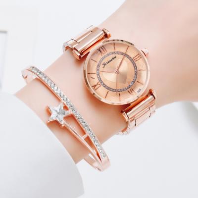 China New arrive waterproof ALLOY limited edition fashion CHARM business woman watch set cd047 for sale