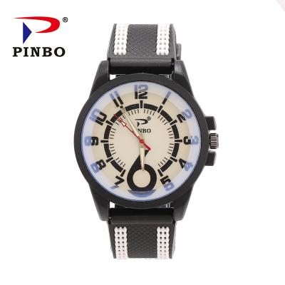 China PB413 fashion brand waterproof men's quartz watch male clock selling clock silicone band hot new men's high quality analog design watches gift for sale