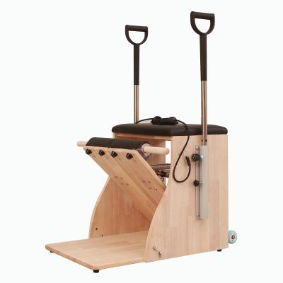 China Oak Lower Prices Pilates Reformer Equipment Home Gym Reformer Wooden Yoga Pilates Combo Chair for sale