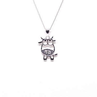 China Size W/cz Silver Animal Pendant Necklace 925 Cute 20mmx15mm Product High Quality Silver Pendants for sale