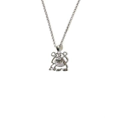 China Low Price Cute Silver Plated Cartoon Animal Pendants 4g Weight 925 Silver Jewelry For Lovely Ladies for sale