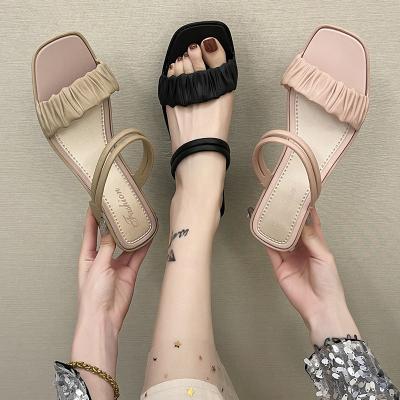 China 2021 fashion trend women's high heel 5cm sandals sandals for external wear ladies sandals and slippers wholesale for sale