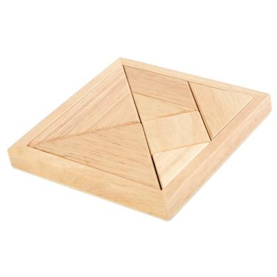 China DIY TOY 7 Pieces Fun Educational Creative Puzzle Wooden Natural Rubber Learning Toys Wooden Tangram Puzzles For Children for sale