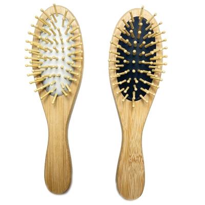 China For Home Use Anti Static Natural Boar Hair Wooden Hair Wig Sweep Bamboo Handle Hair Extension Paddle Brush for sale