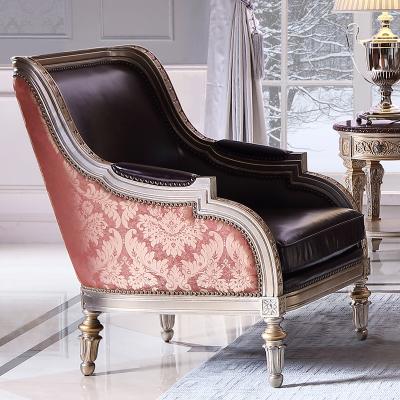 China 2022 Fashion Leisure Sofa Chair Silver Fabric Living Room American Modern Red Luxury Casual Furniture Extended Solid Wood Armchair for sale