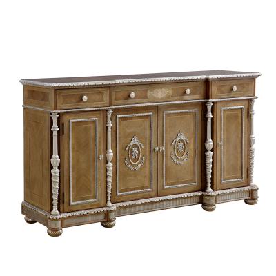 China Hand-carved for Gold Solid Wood Sofa Side Table Console Console Cabinet Table European Royal British Passage Living Room Furniture for sale