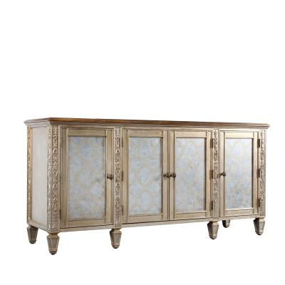 China Solid Wood Gold Sofa Side Table Console Console Cabinet Table New Living Room 2022 American Luxury Furniture Modern Fashion for sale