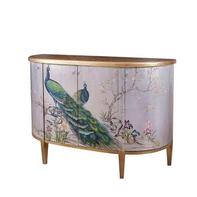 China American For Solid Wood Gold Sofa Side Table Console Table Silver American Modern Passage Living Room Furniture Console Cabinet Luxury for sale