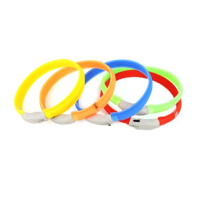 China Sustainable Waterproof Recharge Silicone LED Dog Collars for sale