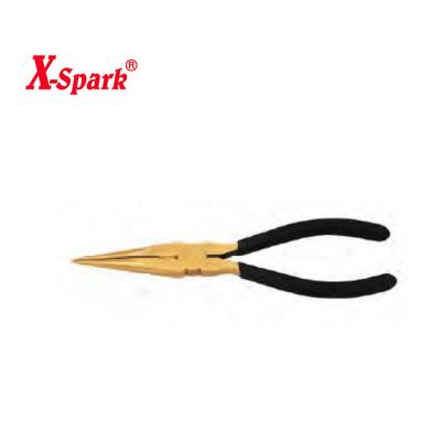 China Cut Non To Spark Botou Safety Tools Factory Price Brass Pliers Long Nose Pliers for sale