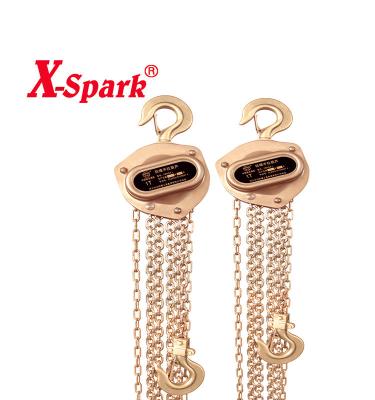 China New Industrial Design Non Sparkling Aluminum Bronze Chain Hoist for sale