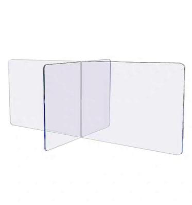 China PMMA Acrylic Clear Acrylic Desk Separation Shield Table Sneeze Guard for sale