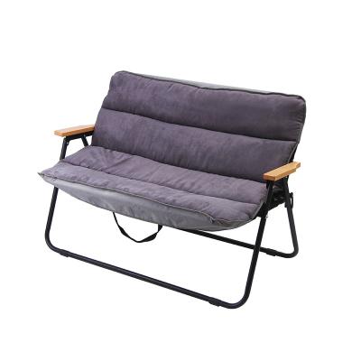 China YILU Modern Camping Chair 2 Person Folding Portable Loveseat Bench Double Chair for sale