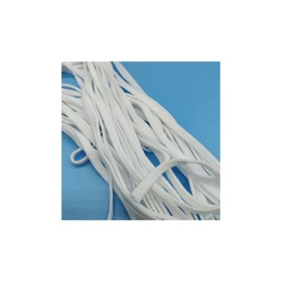 China Factory Wholesale High Quality 5.5mm Customized Ear Flat Rope High Elasticity Polyester Nylon Material for sale