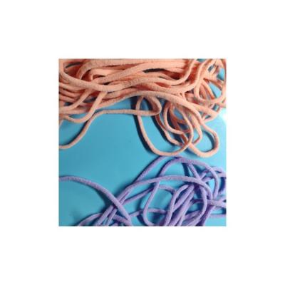 China New Price High Elasticity Style Polyester Cotton Seersucker Spandex Material 3.5mm Round Lower Ear Cords for sale