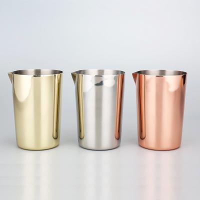 China Drink Shaker 500ml Headed Mouth Cup Stainless Steel Portable Cocktail Mixing Cup for sale