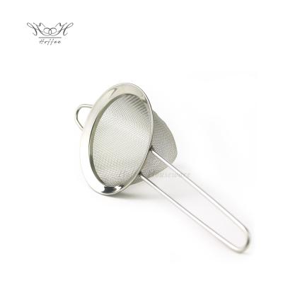 China Silver Stainless Steel Bar Good Mesh Strainer Cocktail Accessories Conical Mesh Strainer Viable Finest Quality for sale