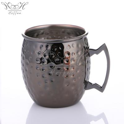 China Viable Hot Sale 550ml Solid Hammered Party Beer Mugs Promotion Gift Moscow Mule Cup Copper Plated Set for sale