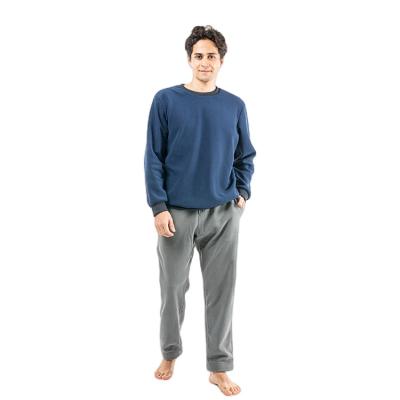 China Custom Mens Sleepwear QUICK DRY 2 Pieces Fleece Sleep Pj Set Pajamas For Men for sale