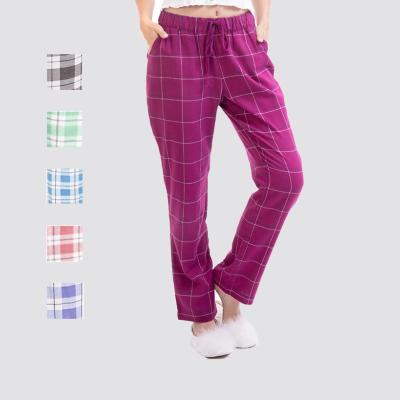 China 2021 New Arrival Custom Women's Pajama Bottoms Cotton Flannel Plaid Sleepwear Pants QUICK DRY for sale