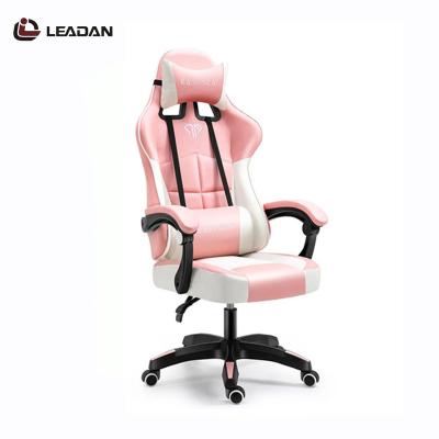 China (Size)LEADAN RGB Adjustable Custom Scorpion Led Massage Gaming Chair Cheap Scorpion Pink Gaming Chair Racing PC Computer With Footstool for sale