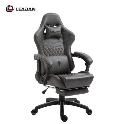 China (Size)Adjustable LEADAN RGB Customs Lead Cheap Massage Gaming Gamer Chair Scorpion Gaming Racing Chair RGB Led PC Computer With Footstool for sale