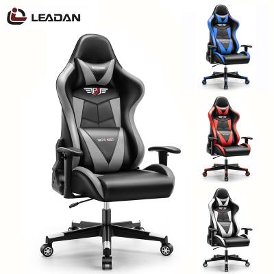 China LEADAN logo (size) Silla leather custom gamer chair PC games gaming chair massgae parts ergonomic desk for gaming computer for sale