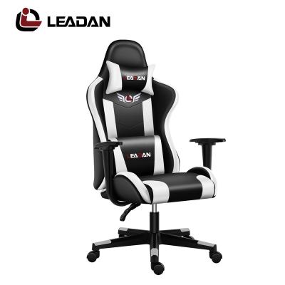 China Cheap white(size) LEADAN dxracer fantech adjustable pc gamer led gaming chair wholesale massage chair pink rgb gaming chair with speaker desk for sale