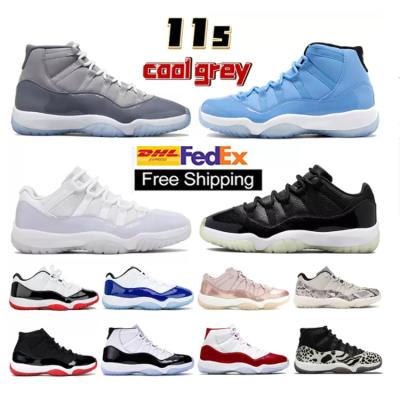 China Cushioning High Quality Brand Shoes Free Shipping 11 Retro Cool Gray Sports Basketball Shoes Fitness Walking Shoes for sale