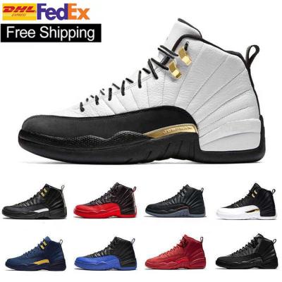 China Cushioning retro men's basketball shoes bred 12 flu game royalty retro sneakers one white Aire sports royalty final retro shoes casual shoes for sale