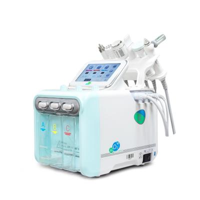 China Exfoliators factory price 6 in 1 small bubble H2O2 hydraulic facial dermabrasion machine small bubble machine for sale