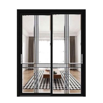 China Aluminum Glass Sliding Door Lowes Sliding Door China Supplier High Quality Interior Broken Deck Aluminum Glass Exterior for sale