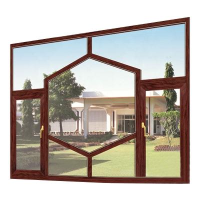 China High Quality Fixed Broken Bridge Screens Integrated Aluminum Casement Window Series Casement Double Glazed Window For Living Room for sale