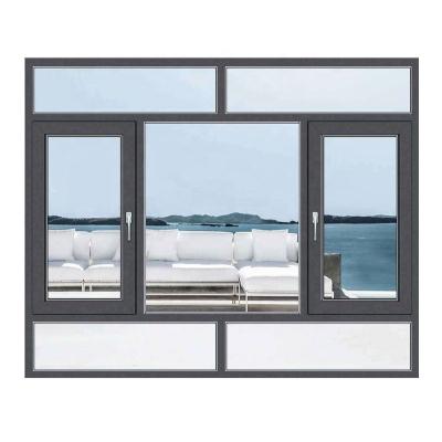 China Latest Fixed Key Designs Swing Open Style Casement Glass Window For Office 3-Track Casement Window With King Kong Network for sale