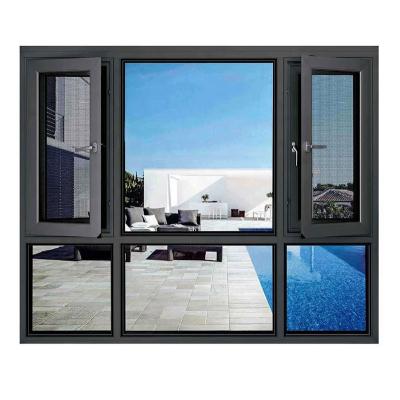 China Best Selling Fixed Aluminum Casement Window Sound Insulation Window Casement Modern Design Three Way Large For Bedroom for sale