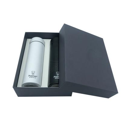 China High Quality Business Gift Custom Logo 304 Stainless Steel Vacuum Thermos Set Two Bottles Gift Box Wedding Gift for sale