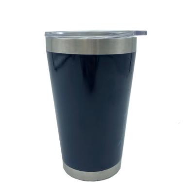 China 16oz Beer Tumbler Vacuum Insulated Tea Beer PORTABLE Double Walled Coffee Mugs With Lid for sale