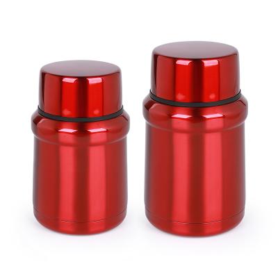 China Keep Hot And Cold Eco Logo Stainless Steel Vacuum Food Container Custom Kids Food Jar Flask With Spoon for sale